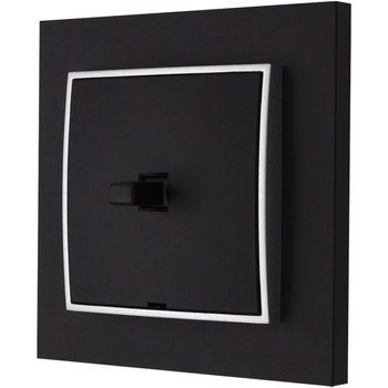 Włącznik pojedynczy styl usa karlik mini kolor czarny mat/srebrny