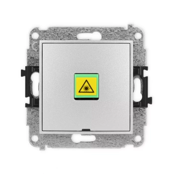 Mechanizm gniazda światłowodowego/optycznego pojedynczego, bez pola opisowego Karlik seria ICON 7IGOPBO-1 kolor srebrny metalik