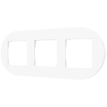 Ramka uniwersalna potrójna okrągła z tworzywa Karlik seria MINI 25MRTO-3 kolor biały mat