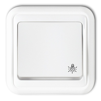 Łącznik zwierny światło Karlik seria LIZA WPT-5 kolor biały