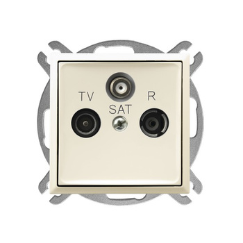 Gniazdo RTV-SAT końcowe seria ARIA kolor Ecru symbol GPA-US/m/27