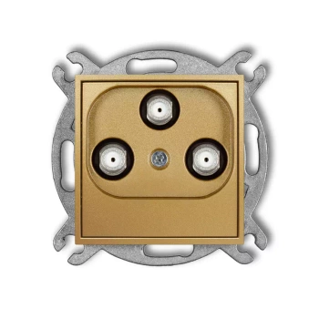 Mechanizm gniazda multimedialnego 3F DATA UPC Karlik seria ICON 29IGMU kolor złoty