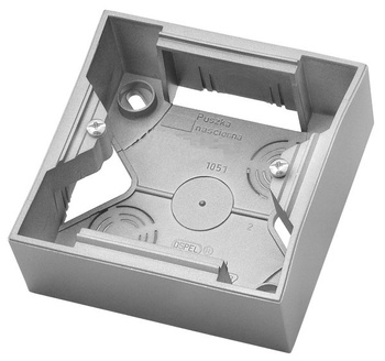 Puszka instalacyjna pojedyncza seria ARIA kolor Srebro symbol PNP-1U/18