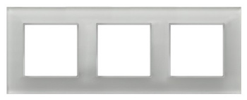 Ramka potrójna seria ARIA kolor Białe szkło symbol R-3UGC/31/00
