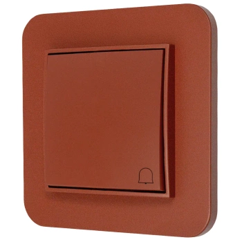 Włącznik dzwonkowy z ramką zaokrągloną seria MINI kolor terakota