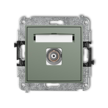 Mechanizm gniazda pojedynczego BNC Karlik seria ICON 61IGBNC-1 kolor szałwiowy