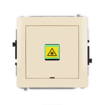 Mechanizm gniazda światłowodowego/optycznego pojedynczego, bez pola opisowego Karlik seria DECO 1DGOPBO-1 kolor beżowy