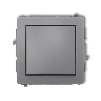 Mechanizm łącznika zwiernego, jednobiegunowego bez piktogramu Karlik seria DECO 27DWP-4.1 kolor szary mat