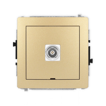 Mechanizm gniazda pojedynczego BNC, bez pola opisowego Karlik seria DECO 29DGBNCBO-1 kolor złoty