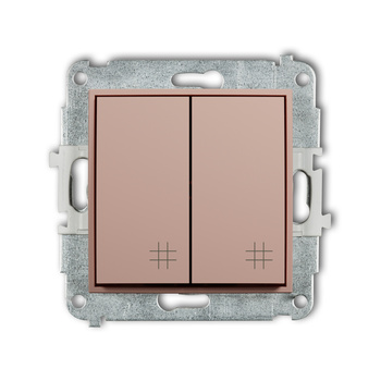 Mechanizm łącznika podwójnego krzyżowego Karlik seria MINI 62MWP-66 kolor łososiowy