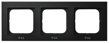 Ramka potrójna do łączników IP-44 seria SONATA kolor Czarny metalik symbol RH-3R/33