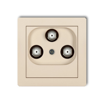 Mechanizm gniazda multimedialnego 3F DATA Vectra Karlik seria DECO 1DGMV kolor beżowy