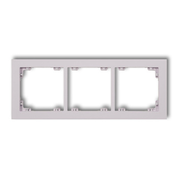 Ramka uniwersalna potrójna z tworzywa DECO Pastel Matt Karlik seria DECO 41DR-3 kolor liliowy