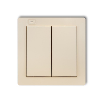 Nadajnik 2-klawiszowy 4-kanałowy do systemu Exta Free Karlik seria DECO 1DEF-2 kolor beżowy