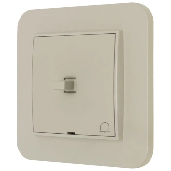 Włącznik dzwonkowy w stylu USA ramka zaokrąglona seria Mini kolor taupe