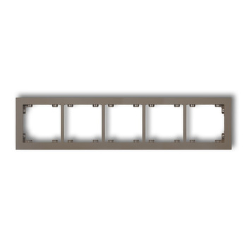 Ramka uniwersalna pięciokrotna z tworzywa DECO Pastel Matt Karlik seria DECO 49DR-5 kolor czekoladowy