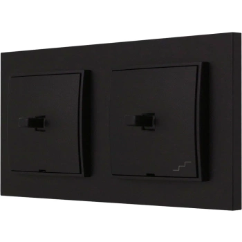 Włącznik światła pojedynczy i schodowy usa kolor czarny mat