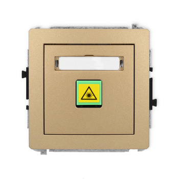 Mechanizm gniazda światłowodowego/optycznego pojedynczego Karlik seria DECO 8DGOP-1 kolor złoty metalik