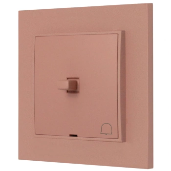 Włącznik dzwonkowy w stylu USA ramka kwadratowa seria Mini kolor łososiowy