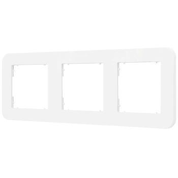 Ramka uniwersalna potrójna zaokrąglona z tworzywa Karlik seria MINI 25MRTZ-3 kolor biały mat