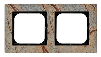 Ramka podwójna seria SONATA kolor Kamień (forest) symbol R-2RK/36