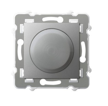 Ściemniacz uniwersalny do obciążenia żarowego, halogenowego oraz LED seria SZAFIR kolor Srebro symbol ŁP-8ZL2/m/18