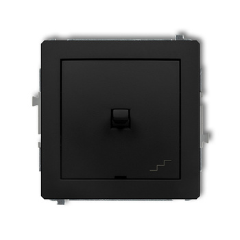 Mechanizm łącznika schodowego w stylu amerykańskim Karlik seria DECO 12DWPUS-3 kolor czarny mat