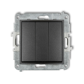 Mechanizm łącznika potrójnego Karlik seria ICON 11IWP-7 kolor grafitowy