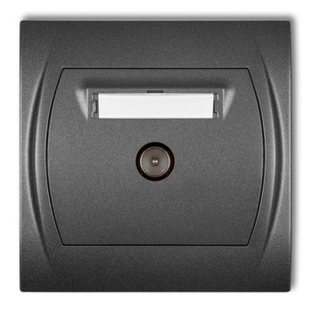 Gniazdo antenowe TV pojedyncze Karlik seria LOGO 11LGTV-1 kolor grafitowy