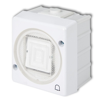 Łącznik zwierny dzwonek podświetlany Karlik seria SENIOR WHS-4L kolor biały