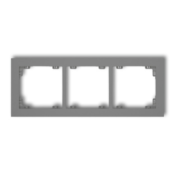Ramka uniwersalna potrójna z tworzywa Karlik seria DECO 27DR-3 kolor szary mat