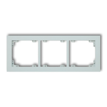 Ramka uniwersalna potrójna z tworzywa DECO Pastel Matt Karlik seria DECO 47DR-3 kolor lodowy błękit