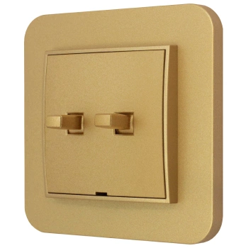 Włącznik roletowy w stylu USA ramka zaokrąglona seria Mini kolor złoty