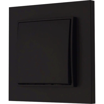 Włącznik pojedynczy z ramką karlik mini kolor czarny mat