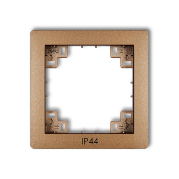 Ramka pośrednia do łączników IP44 Karlik seria DECO prod. uzupełniające 8DRPH kolor złoty metalik