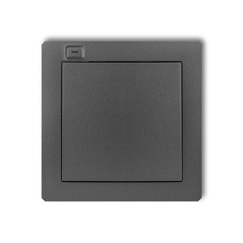 Nadajnik 1-klawiszowy 2-kanałowy z czujnikiem temperatury do systemu Exta Life Karlik seria DECO 11DEL-1 kolor grafitowy