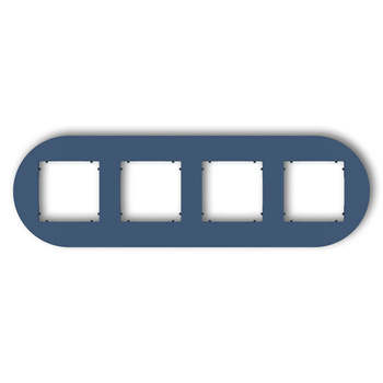 Ramka uniwersalna poczwórna okrągła z tworzywa Karlik seria MINI 64MRTO-4 kolor navy blue