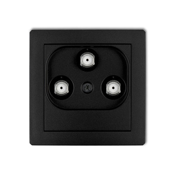 Mechanizm gniazda multimedialnego 3F DATA UPC Karlik seria DECO 12DGMU kolor czarny mat