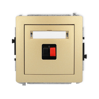 Mechanizm gniazda głośnikowego pojedynczego Karlik seria DECO 29DGG-1 kolor złoty