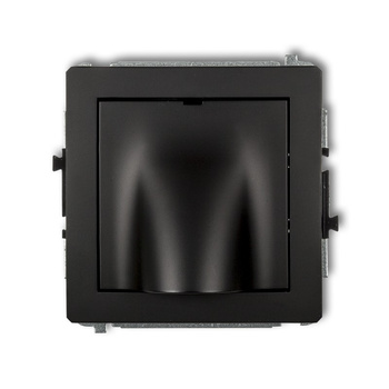 Mechanizm wypustu kablowego Karlik seria DECO 12DWPK kolor czarny mat