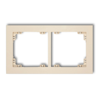 Ramka uniwersalna podwójna z tworzywa Karlik seria DECO 1DR-2 kolor beżowy