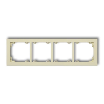 Ramka uniwersalna podczwórna z tworzywa DECO Pastel Matt Karlik seria DECO 44DR-4 kolor orzech ziemny