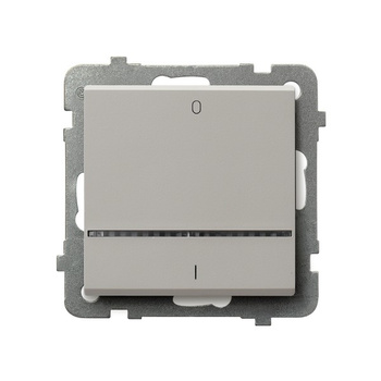 Łącznik dwubiegunowy z podświetleniem niebieskim seria SONATA kolor Kaszmir symbol ŁP-11RS/m/82