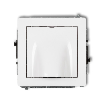 Mechanizm wypustu kablowego Karlik seria DECO DWPK kolor biały