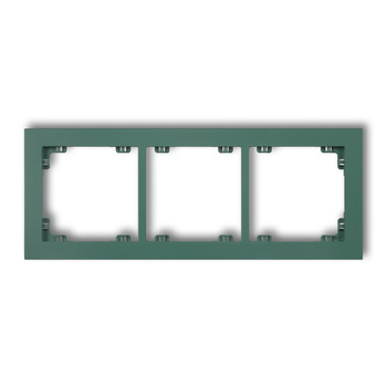 Ramka uniwersalna potrójna z tworzywa DECO Pastel Matt Karlik seria DECO 51DR-3 kolor szmaragdowy