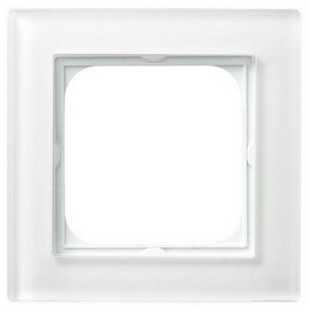 Ramka pojedyncza seria SONATA kolor Białe szkło symbol R-1RG/31