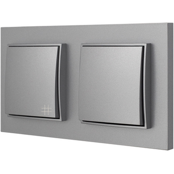 Włącznik światła pojedynczy i krzyżowy kolor srebrny