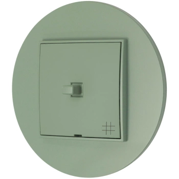 Włącznik krzyżowy w stylu USA ramka okrągła seria Mini kolor szałwiowy