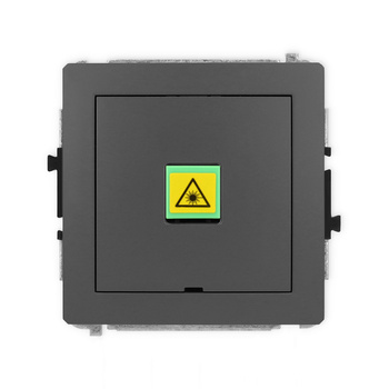 Mechanizm gniazda światłowodowego/optycznego pojedynczego, bez pola opisowego Karlik seria DECO 28DGOPBO-1 kolor grafitowy mat