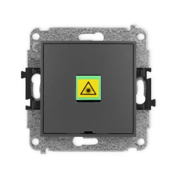 Mechanizm gniazda światłowodowego/optycznego pojedynczego, bez pola opisowego Karlik seria MINI 28MGOPBO-1 kolor grafitowy mat